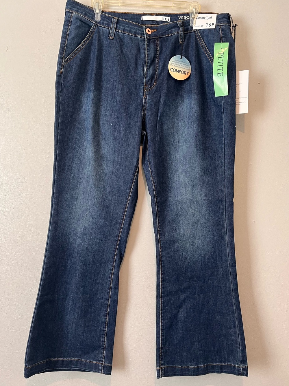 Veronica Petite Dark Blue Flare Jeans